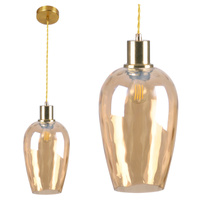 Stropní závěsné svítidlo E27 Gold Amber Lagri Sanico Goldlux