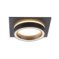 Halogenový bodový reflektor Masterled GX53 Square Black Matt Arcadio pro montáž pod omítku