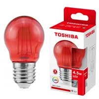 LED žárovka E27 G45 4,5W = 40W Red Filament TOSHIBA