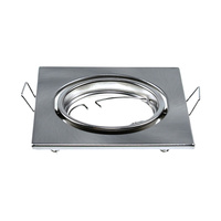 Stropní svítidlo zapuštěná montáž GU10 čtvercový saténový nikl 2 kusy VT-817 V-TAC