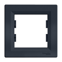 1-násobný horizontální rám pro zásuvku Single Asphora Antracit