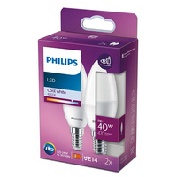 LED žárovka na svíčku E14 B35 4,9W = 40W 470lm 4000K neutrální bílá matná PHILIPS