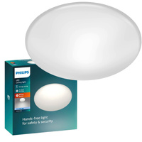 Plafond LED povrchová montáž SHAN 12W 4000K 26cm kulatý se senzorem pohybu PHILIPS
