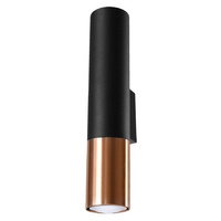 Nástěnné svítidlo LOOPEZ 2xGU10 Up-Down Elegant Black-Copper SOLLUX