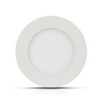 Zapuštěný LED panel pod omítku 12W 3000K PREMIUM Round SAMSUNG CHIP FLICKER FREE VT-612RD V-TAC