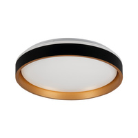 Plafond LED stropní panel Svítidlo pro povrchovou montáž 17,5W 945lm 4000K Neutral 120° Round Black Gold Soln Kanlux