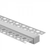 Hliníkový LED profil pro sádrokarton REGIPS eloxovaný pod omítku 2m s mléčným difuzorem pro LED pásky + krytky Ecolight řady GP