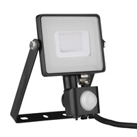 Reflektor LED 30W 2400lm 3000K IP65 Black s pohybovým senzorem a funkcí CUT-OFF Samsung Chip VT-30-SB V-TAC