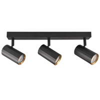 Nástěnné a stropní bodové svítidlo 3x GU10 Black Gold NICEA Sanico Goldlux