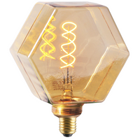 Dekorativní LED žárovka E27 FILAMENT LB160 4W 260lm 1800K Teplá bílá 320° DecoVintage Amber GOLDLUX (Polux)