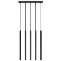 PASTELO 5xG9 Závěsné stropní svítidlo Minimalistické černé SOLLUX