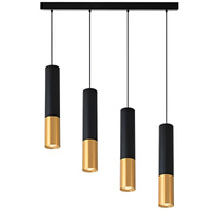 KEON 4xGU10 Nastavitelné stropní závěsné svítidlo černé a zlaté MASTERLED