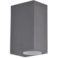 Venkovní nástěnné svítidlo shora dolů s LED 2x GU10 BOSTON GOLDLUX (Polux) ALUMINIUM GRAY