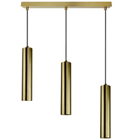 NAPOLI Stropní svítidlo 3x GU10 převislá zlatá trubice GOLDLUX (Polux)