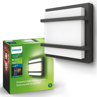 Zahradní lampa LED nástěnná lampa PETRONIA myGarden 12W 2700K IP44 Stropní Antracit PHILIPS