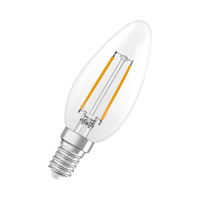 LED žárovka B35 E14 svíčka 1,8W = 25W 250lm 2700K teplá bílá 320° Filament Dimmable SUPERSTAR Osram