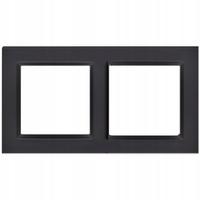 Dvojitý rámeček pro vypínače. zásuvky CR2/49. černý KONTAKT SIMON