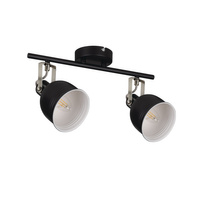 LED reflektorové stropní svítidlo E14 nastavitelné kulaté černé stříbrné Derato Kanlux