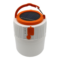 Solární LED kempingová lampa 3W 400lm 7000K studená bílá oranžová IPX4 se soumrakovým senzorem Sanico Goldlux