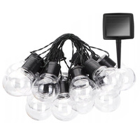 Solar Garland Garden DEKORATIVNÍ světelný řetěz 3.35m 10xLED TRANSPARENTNÍ koule 3000K