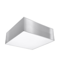 LED stropní svítidlo Plafond HORUS E27 Čtvercové svítidlo 25cm šedé SOLLUX
