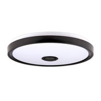 Plafond LED stropní svítidlo pro povrchovou montáž 72W 5400lm 3000-6500K CCT RGB 160° stmívatelné Pilot Round Black Cosmo Masterled