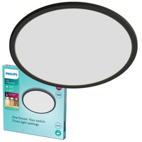 LED stropní svítidlo SUPERSLIM 18W 2700K 30cm IP44 stmívatelné černé PHILIPS