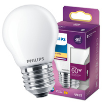 LED kulová žárovka E27 P45 6.5W = 60W 806lm 2700K Teplá bílá vlákno Mléčné PHILIPS