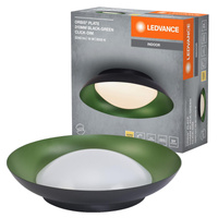 Plafond Koupelnové stropní světlo Povrchová montáž 19W 1000lm 3000K Teplá černá zelená IP20 Stmívatelné Obris Ledvance