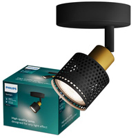 Stropní nástěnné svítidlo GU10 LED Black-Copper Niall Philips