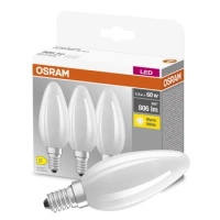 3x LED žárovka E14 B35 5.5W = 60W 806lm 2700K Teplá bílá 300° Vlákno OSRAM BASE
