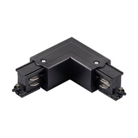 Úhlový konektor L levý pro 3fázovou přípojnici černý Sanico Goldlux