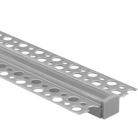 Hliníkový LED profil pro sádrokarton REGIPS Zapuštěný pod omítku eloxovaný 2m s průhledným difuzorem pro LED pásky + krytky Ecolight řady GP