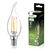 Žárovka LED svíčka BA35, E14 7W 770lm 4000K neutrální bílá 360° Filament LUMILED