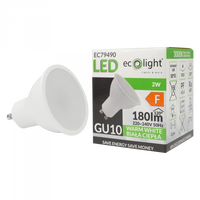 LED reflektorová žárovka GU10 2W 180lm 3000K Warm Ecolight
