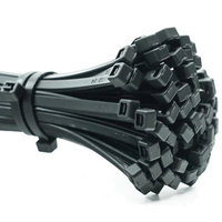 100x Kabelová Svorková Páska, Silná 3.6x300mm Černá LUMILED