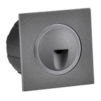 LED světlo na schodiště 3W 20lm IP44 4000K grafitový čtverec Q3 GOLDLUX (Polux)