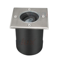 GU10 IP67 IK10 čtvercové podhledové svítidlo BERG KANLUX stříbrné barvy