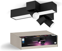 LED reflektorové stropní svítidlo 37,6 W 2960 lm IP20 bílé a barevné ambiance RGB + TW Black Smart SMART Zigbee Bluetooth Centris Philips HUE