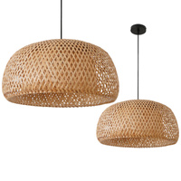 Bambusová dekorativní závěsná lampa E27 Boho Baku Kobi