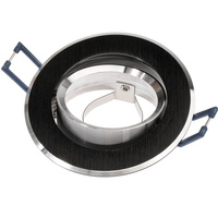 Halogenová Podhledové svítidlo GU10, Nastavitelná Kulatá Černá kartáčovaná LUMILED