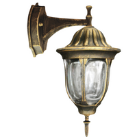 GARDEN nástěnné svítidlo FLORENCE down 1xE27 GOLDLUX (Polux) Alum. PATINA