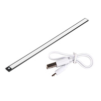 LED pod skříňková lampa 3W CCT 60cm lišta na nábytek se senzorem pohybu černá