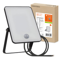 Reflektor LED 20W 6500K 1800lm IP65 černý s LEDVANCE ESSENTIAL SENSOR Motion Sensor