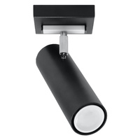 DIREZIONE GU10 Reflector Stropní svítidlo Halogenové svítidlo Pohyblivé černé SOLLUX