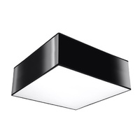 LED stropní svítidlo Plafond HORUS E27 čtvercové svítidlo 25cm černé SOLLUX