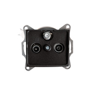 Anténní zásuvka RTV-SAT Final Square Black LOGI Kanlux