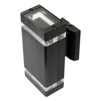 Zahradní nástěnná lampa nahoru a dolů, 2x GU10 IP54 VELA LUMILED