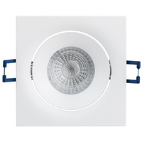 Halogenové zapuštěné stropní čtvercové pohyblivé svítidlo bílé GU10