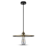 Závěsné svítidlo E27 kovové stínidlo růžovo-zlaté VT-7777 V-TAC